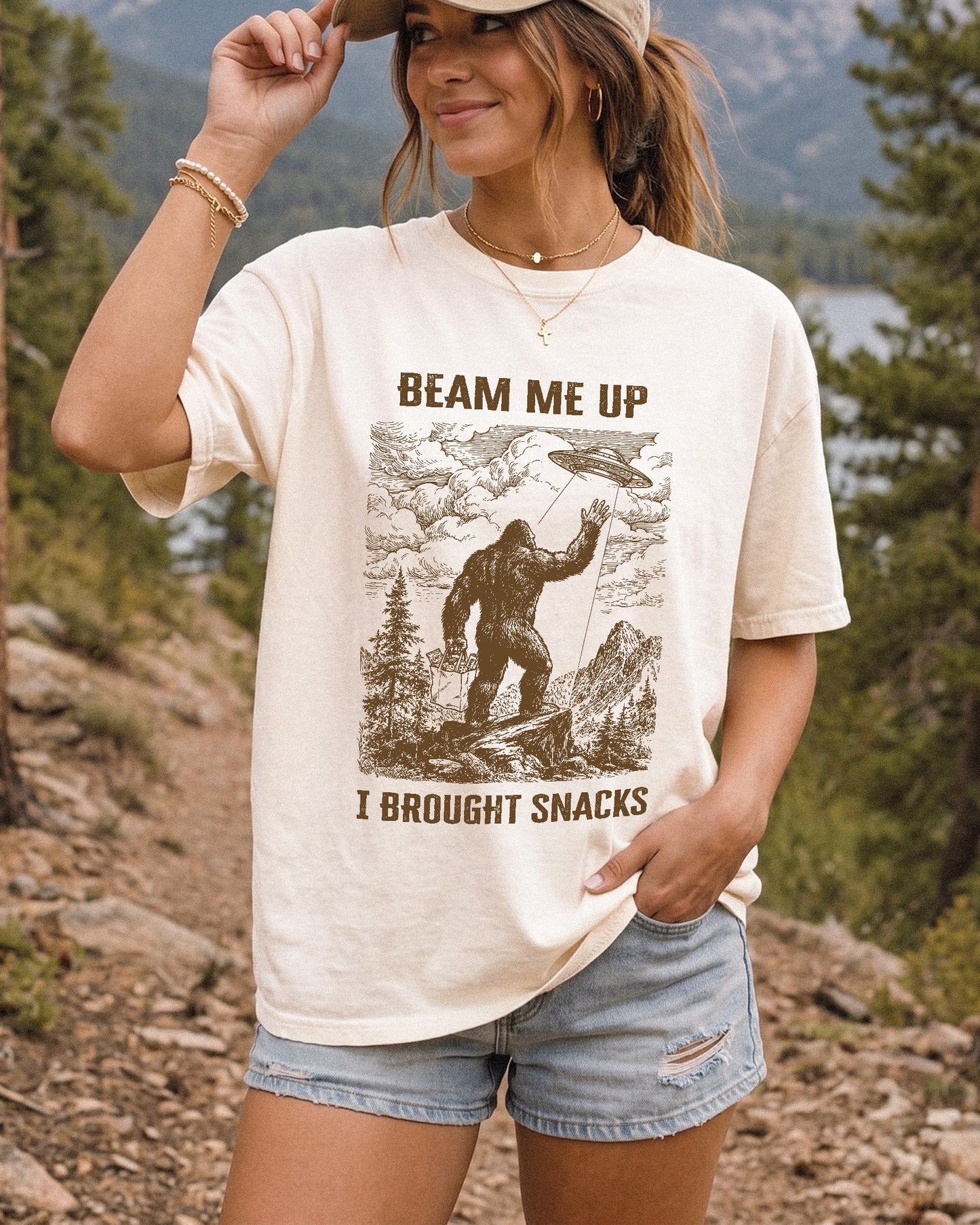 Beam Me Up, I Brought Snacks #2 - Bigfoot Tee