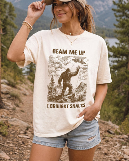 Beam Me Up, I Brought Snacks #2 - Bigfoot Tee