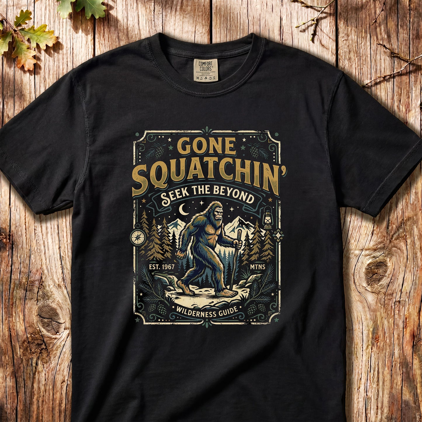 Gone Squatchin'  -  Retro Bigfoot Tee