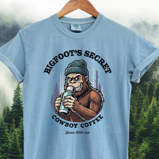 Bigfoot's Secret - Cowboy Coffee  -  Bigfoot Tee