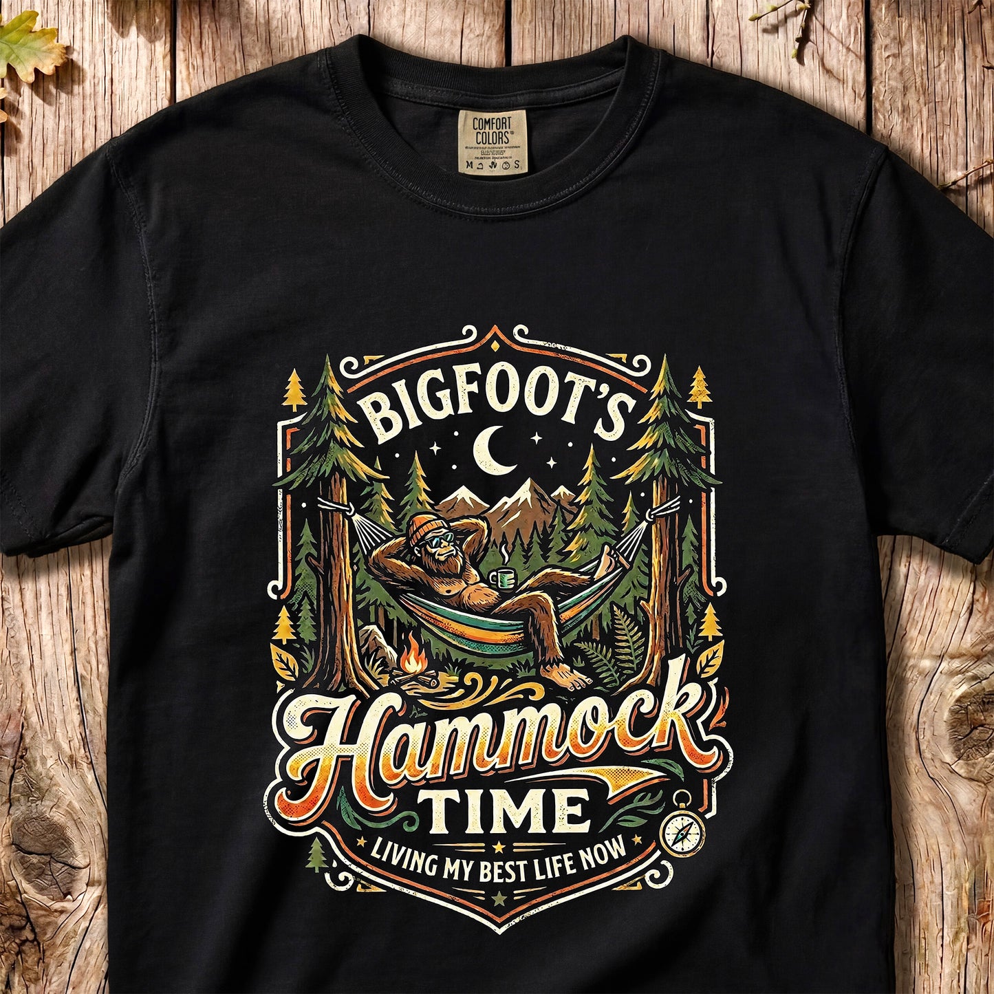 Bigfoot's Hammock Time – Retro Bigfoot Tee