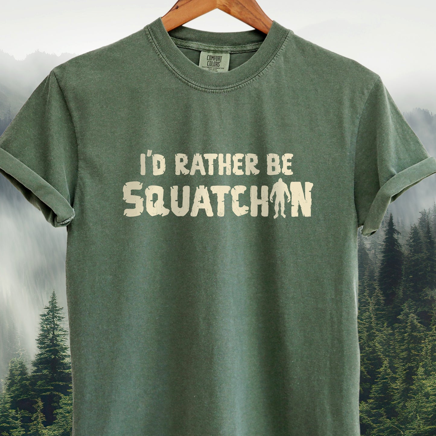 I'd Rather Be Squatchin' Funny Bigfoot T-Shirt