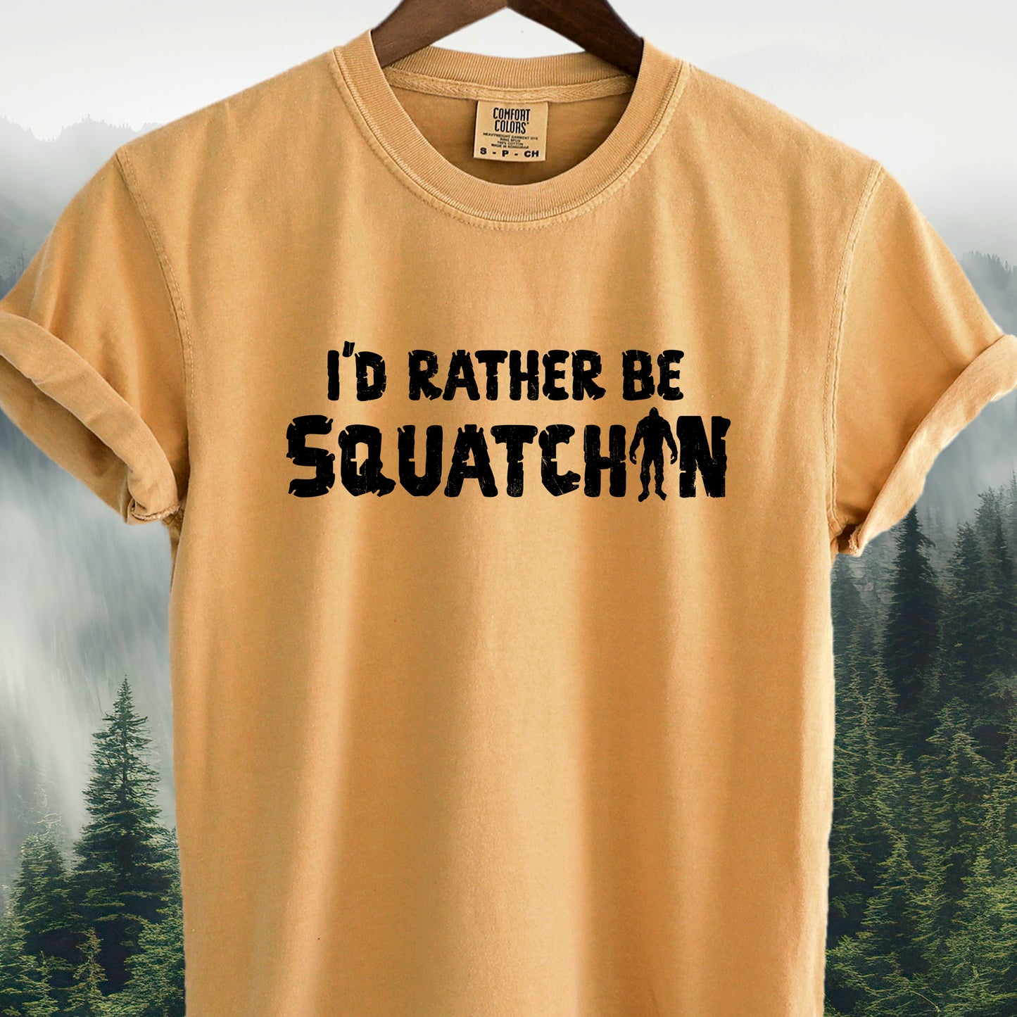 I'd Rather Be Squatchin' Funny Bigfoot T-Shirt