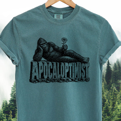Apocaloptimist Vintage Bigfoot Reclining — Bigfoot Tee