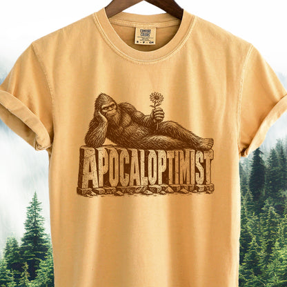 Apocaloptimist Vintage Bigfoot Reclining — Bigfoot Tee
