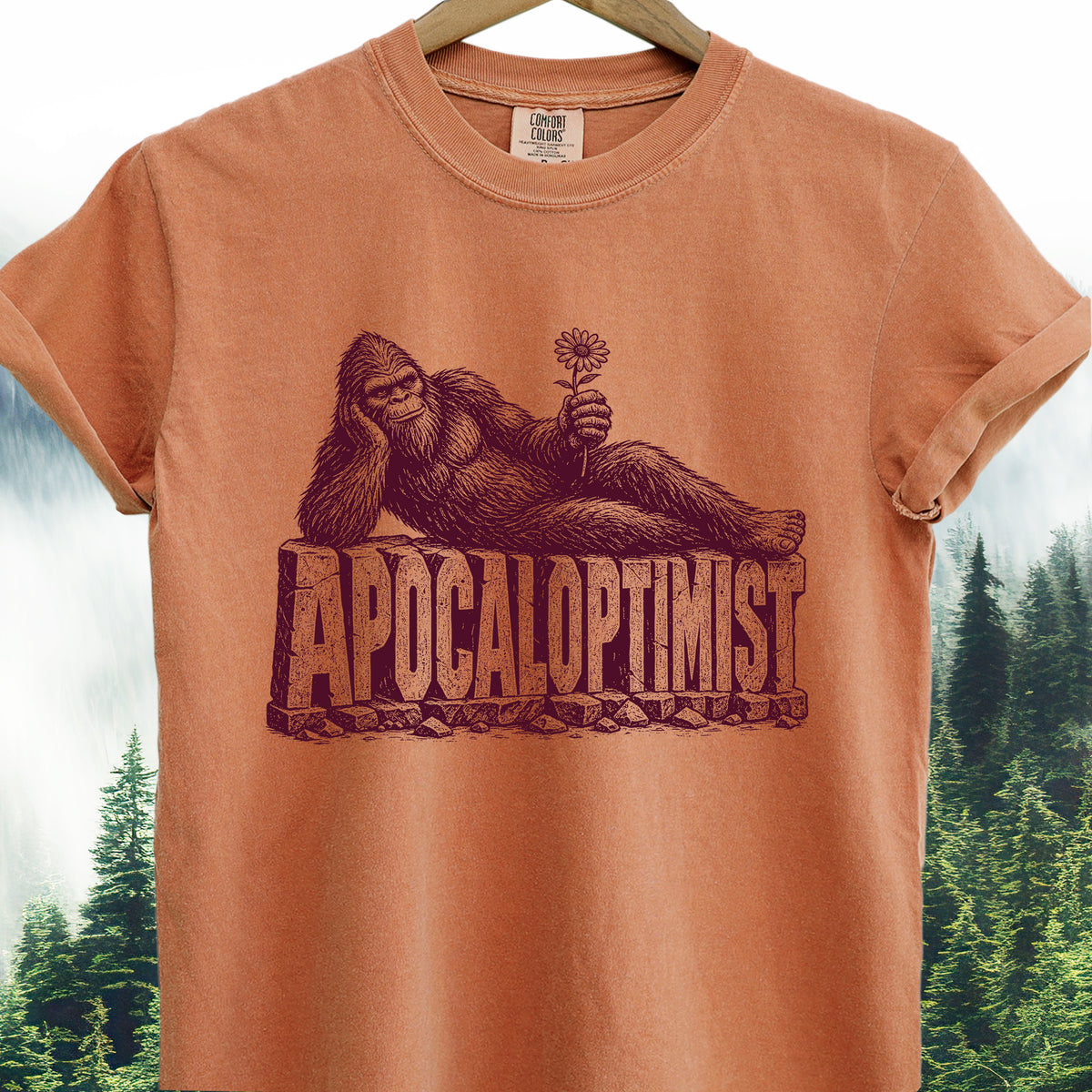 Apocaloptimist Vintage Bigfoot Reclining — Bigfoot Tee