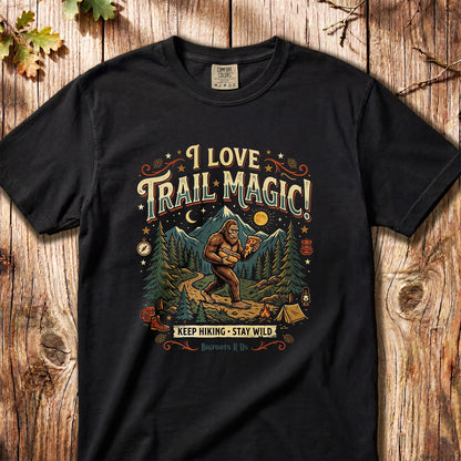 Trail Magic Hiking T-Shirt — Retro Bigfoot Tee