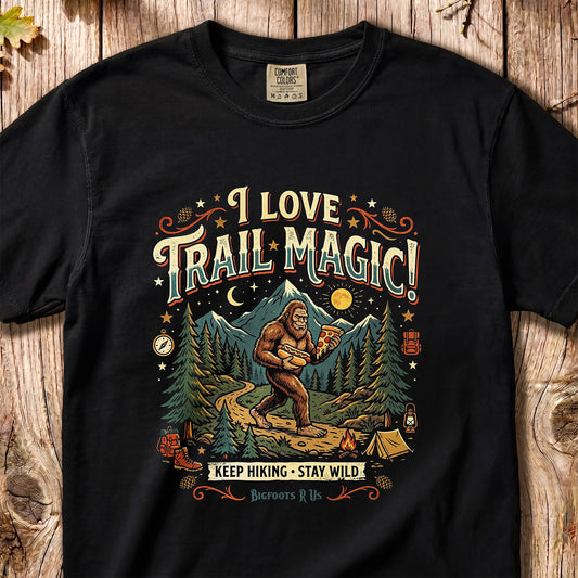 Trail Magic Hiking T-Shirt — Retro Bigfoot Tee