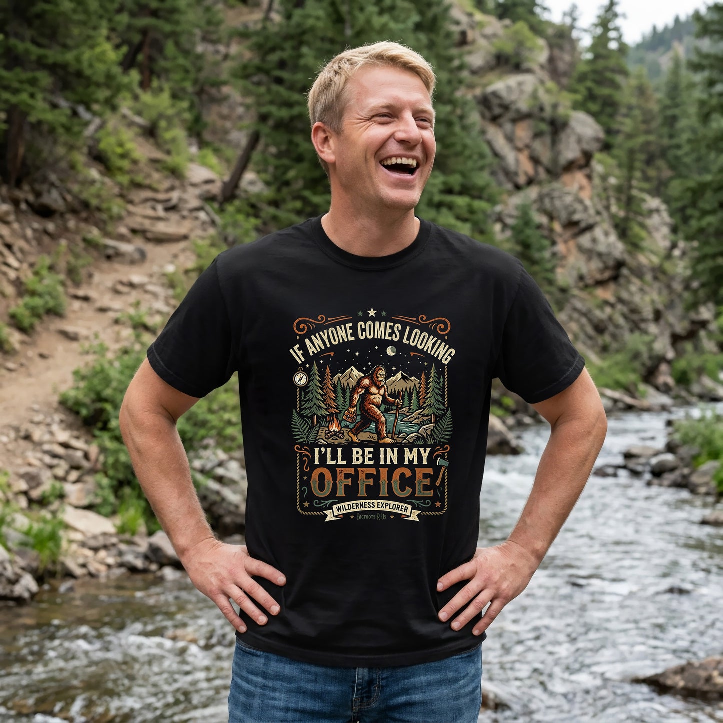 "I'll Be In My Office" –– Retro Bigfoot T-Shirt