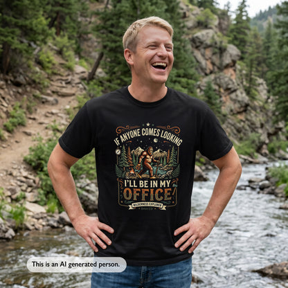 "I'll Be In My Office" Retro Bigfoot Tee