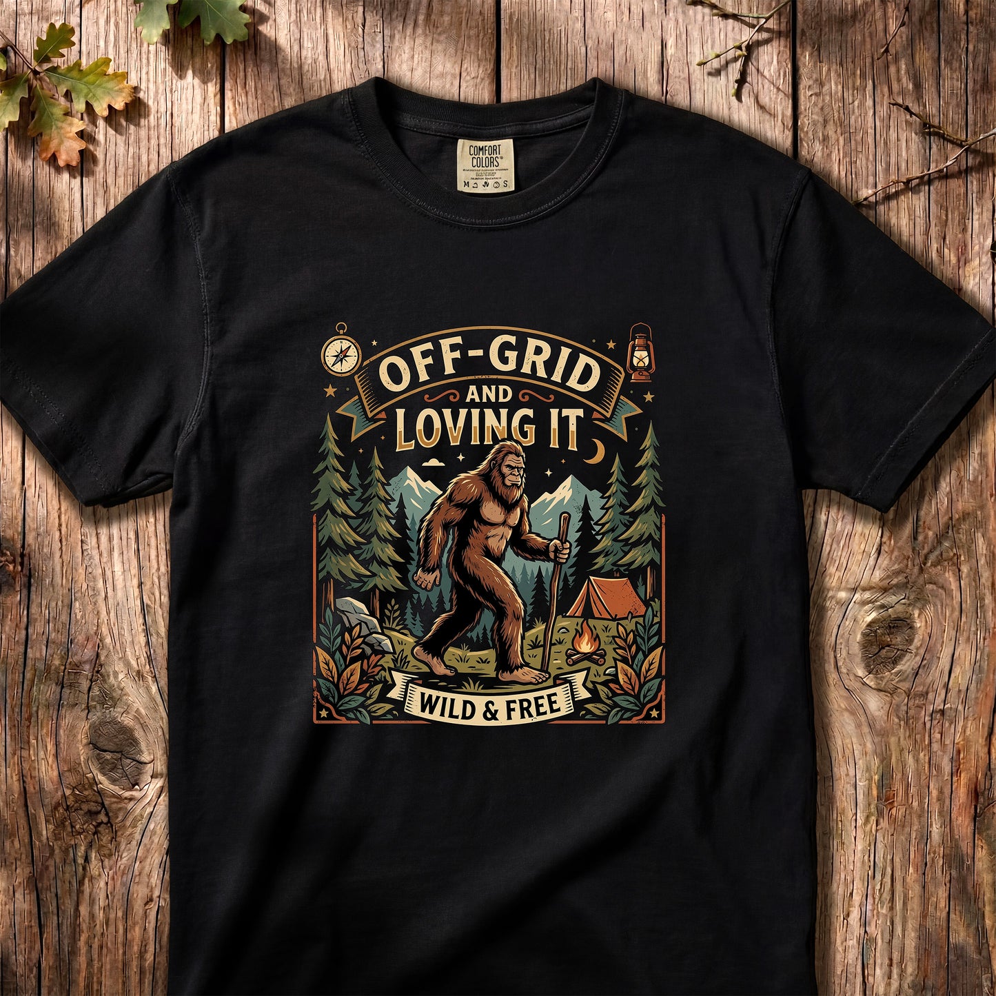 Off-Grid and Loving It — Retro Bigfoot Tee