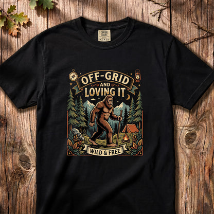 Off-Grid and Loving It — Retro Bigfoot Tee