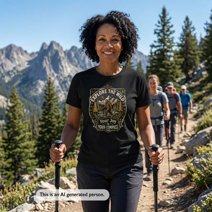 Explore The Wild, Your Joy Is Your Compass - Bigfoot Retro Tee