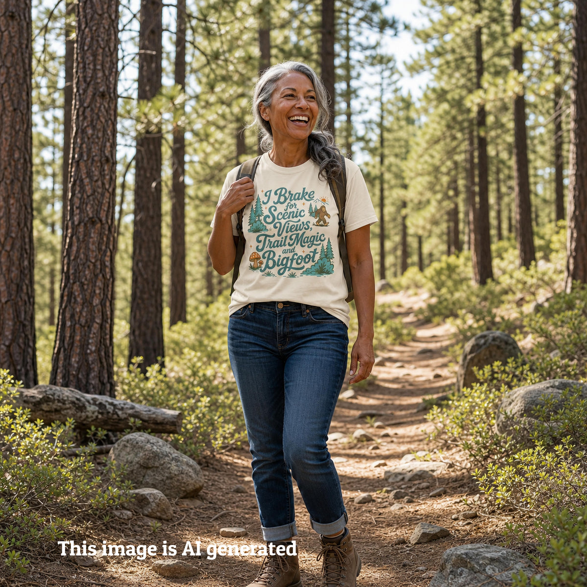 I Brake for Scenic Views  -  Bigfoot Scenic Views Tee